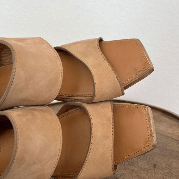 Adelante Suede The Serena Heeled Sandals Women's Size 9B - Picture 4 of 12